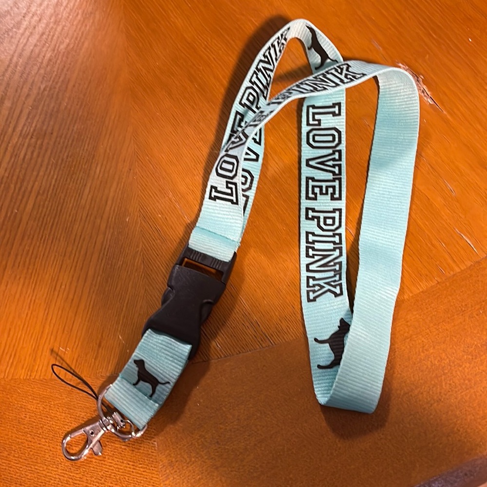 Light blue PINK lanyard